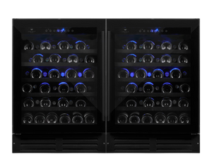 WineCell'R Wine Cabinet - Black Pearl Collection | 92 Bottles - 2 Zones