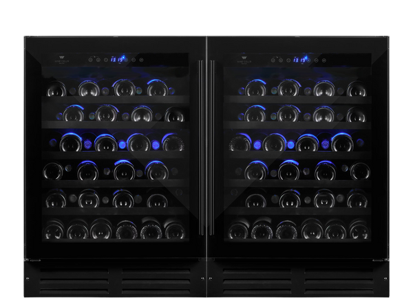 WineCell'R Wine Cabinet - Black Pearl Collection | 92 Bottles - 2 Zones