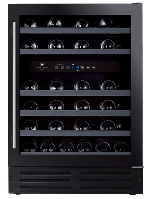 WineCell'R Wine Cabinet - Black Pearl Collection | 46 Bottles - 2 Zones