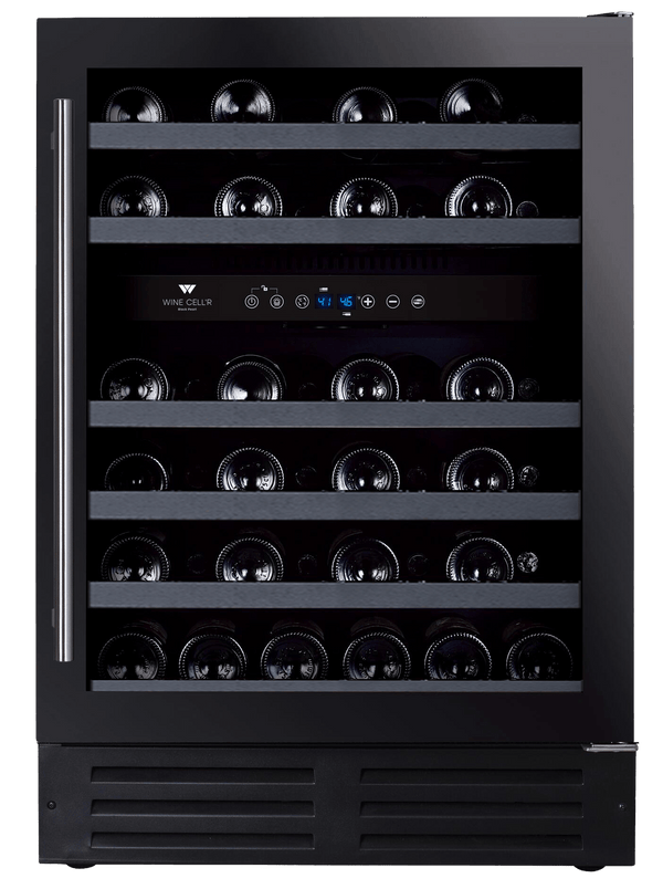 WineCell'R Wine Cabinet - Black Pearl Collection | 46 Bottles - 2 Zones