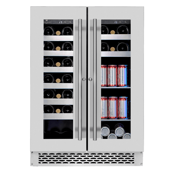 Centre de Breuvage WineCell'R - Collection Titanium | 27 Bouteilles - 2 Zones