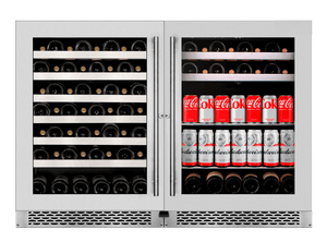 Wine Cell'R Beverage Centre - Titanium | 2 Zones - 70 Bottles + 92 Cans