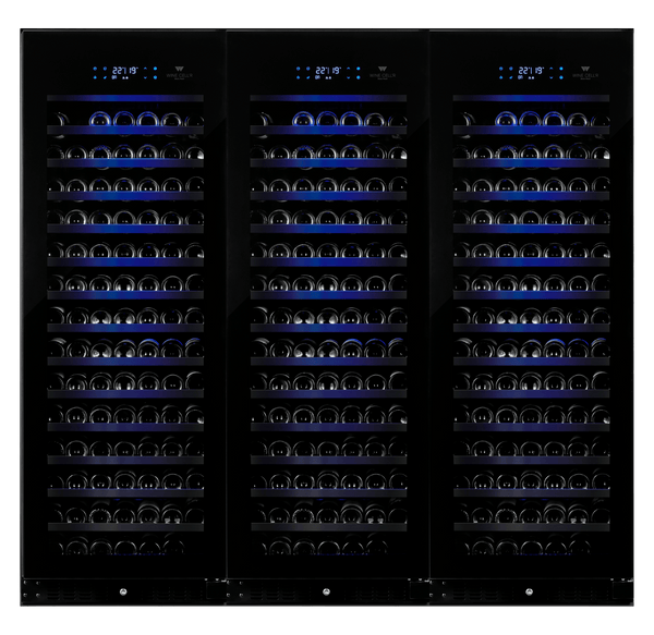 WineCell'R Wine Cabinet - Black Pearl Collection | 582 Bottles - 3 Zones