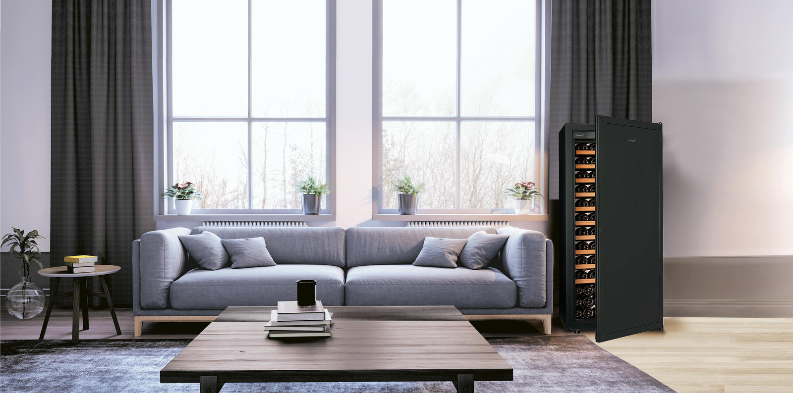 EuroCave Première VPRE2MPP – Cellier à vin encastrable, 141 bouteilles, porte pleine