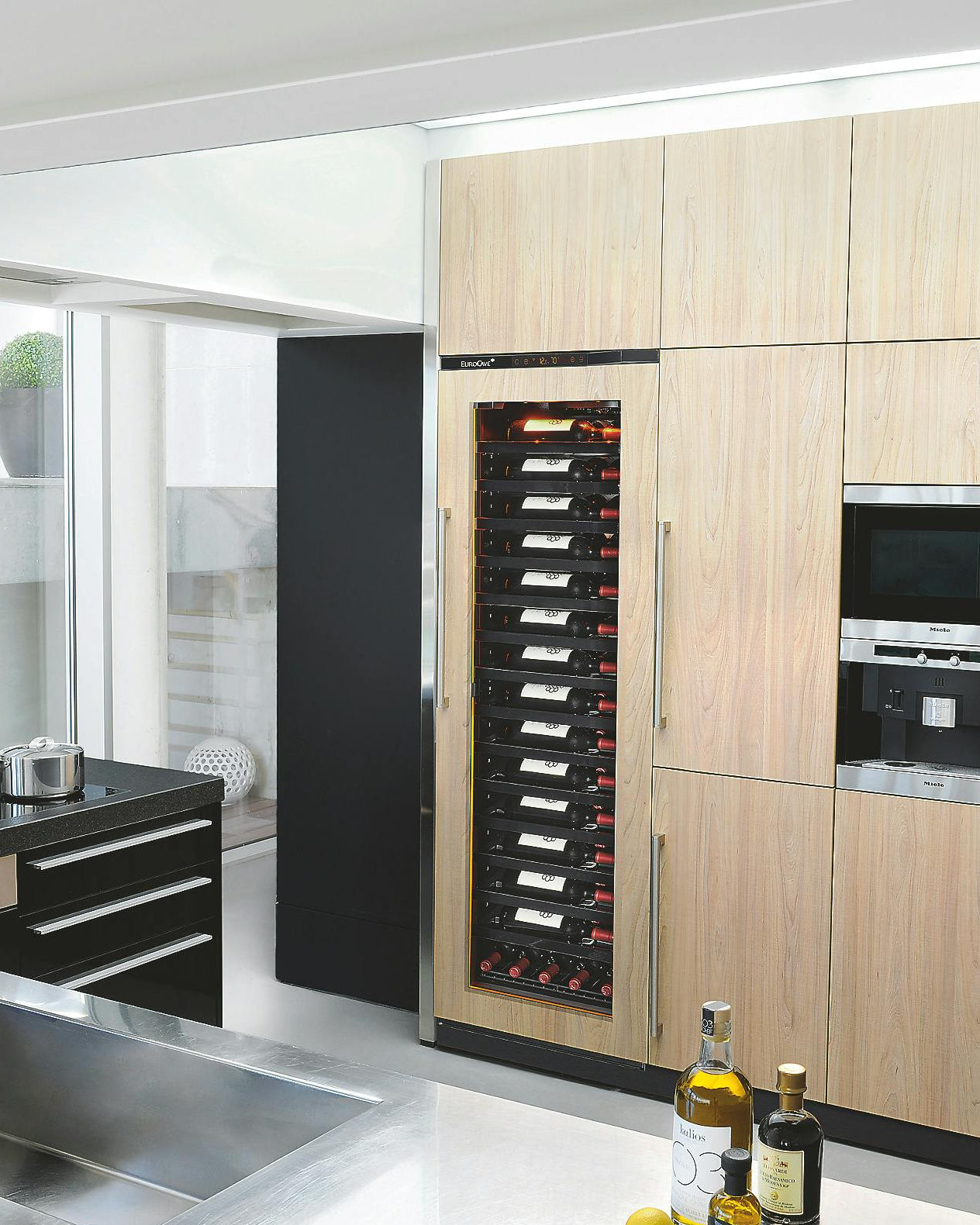 EuroCave Inspiration VINSPLITPR – Cellier à vin encastrable, 89 bouteilles, porte technique