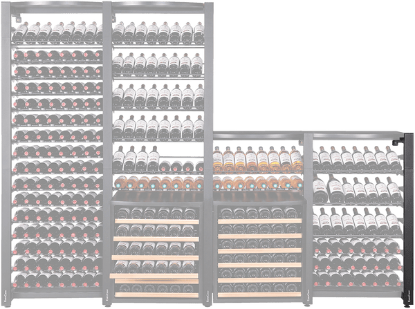 EuroCave ModuloSteel MS2DEMI Wine Rack | Half-Height Steel Upright
