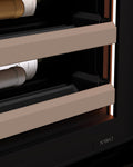 EuroCave Harmonie DHASLCPP - smoked brown body, light oak niche, solid door