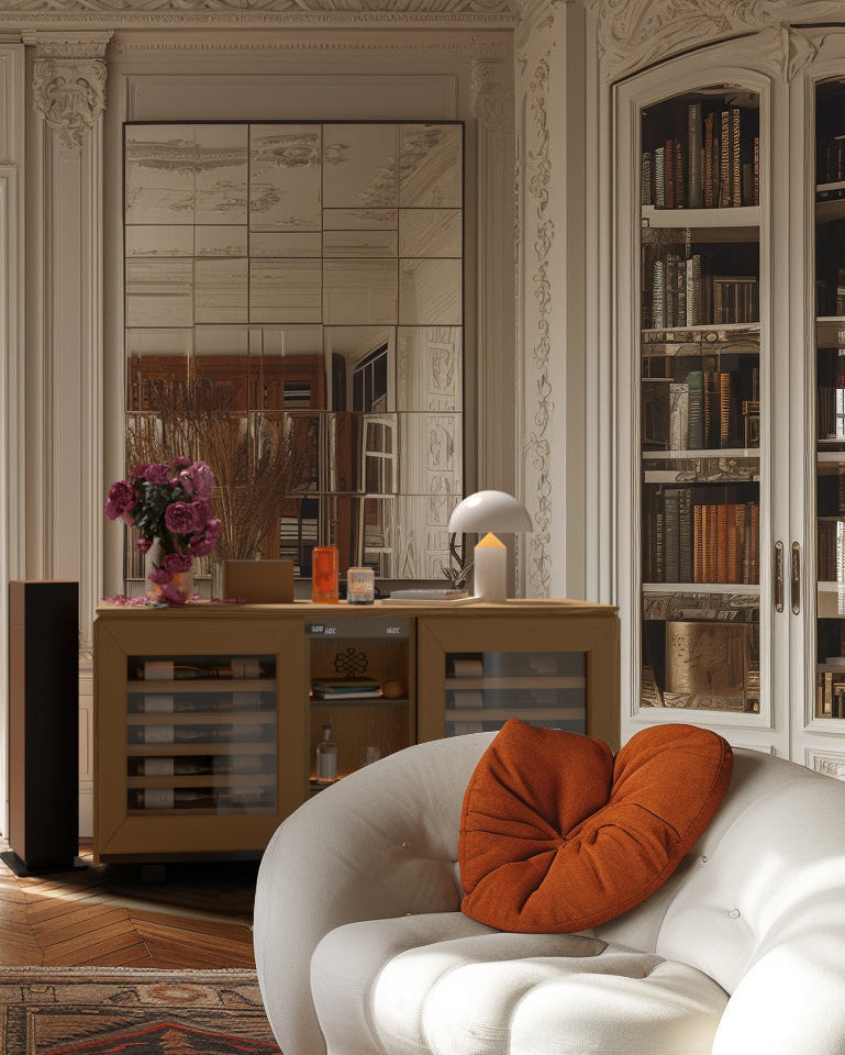 EuroCave Harmonie DHALLCPV - light oak body, light oak niche, glass door