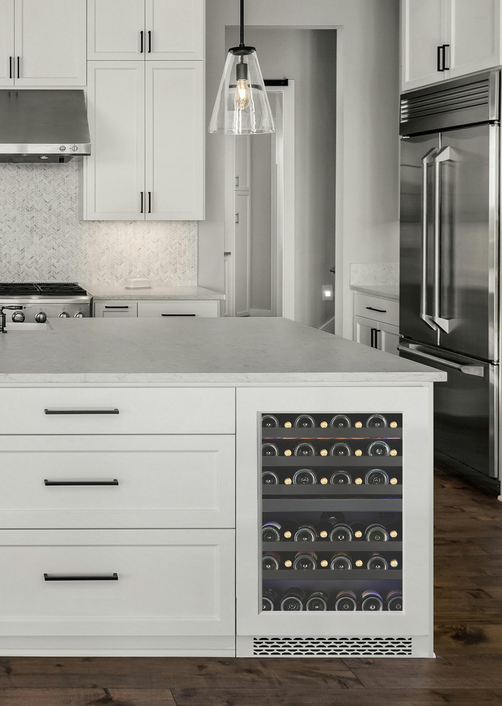 Cellier WineCell'R - Collection Titanium | 46 Bouteilles - 2 Zones (WC46DZPRV1)