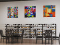Support à Vin Mural - Wine Wall - 9 Bouteilles