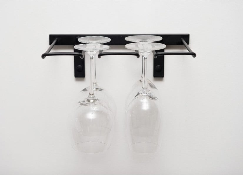Support à Verres à Vin Mural - Série W - 4 Verres