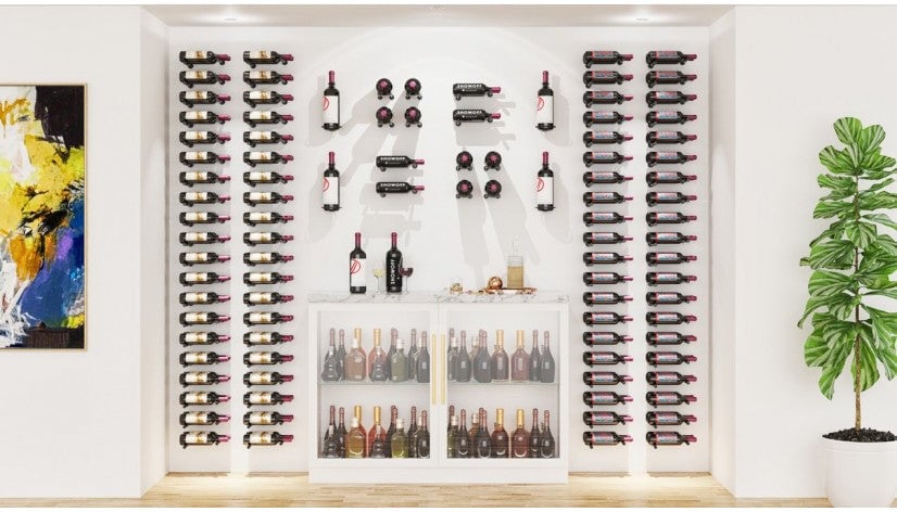 Support à Vin Mural Magnum - Série W - 18 Bouteilles