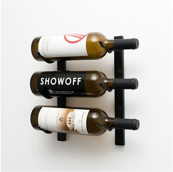 3 Bottle Wall-Mounted Rack - W Series - Vintage View