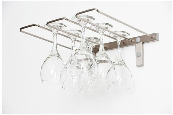 Wall-Mounted Rack 6 Wine Glasses - W Series - Vintage View