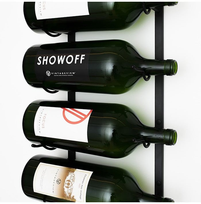 Support à Vin Mural Magnum - Série W - 4 Bouteilles