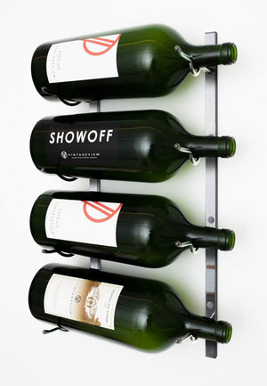 Magnum Wall-Mounted Wine Rack - W Series - 4 Bottles