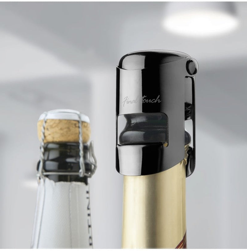 Bouchon à Champagne Chrome Noir