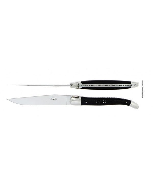 Set of 2 Laguiole Table Knives - Ebony