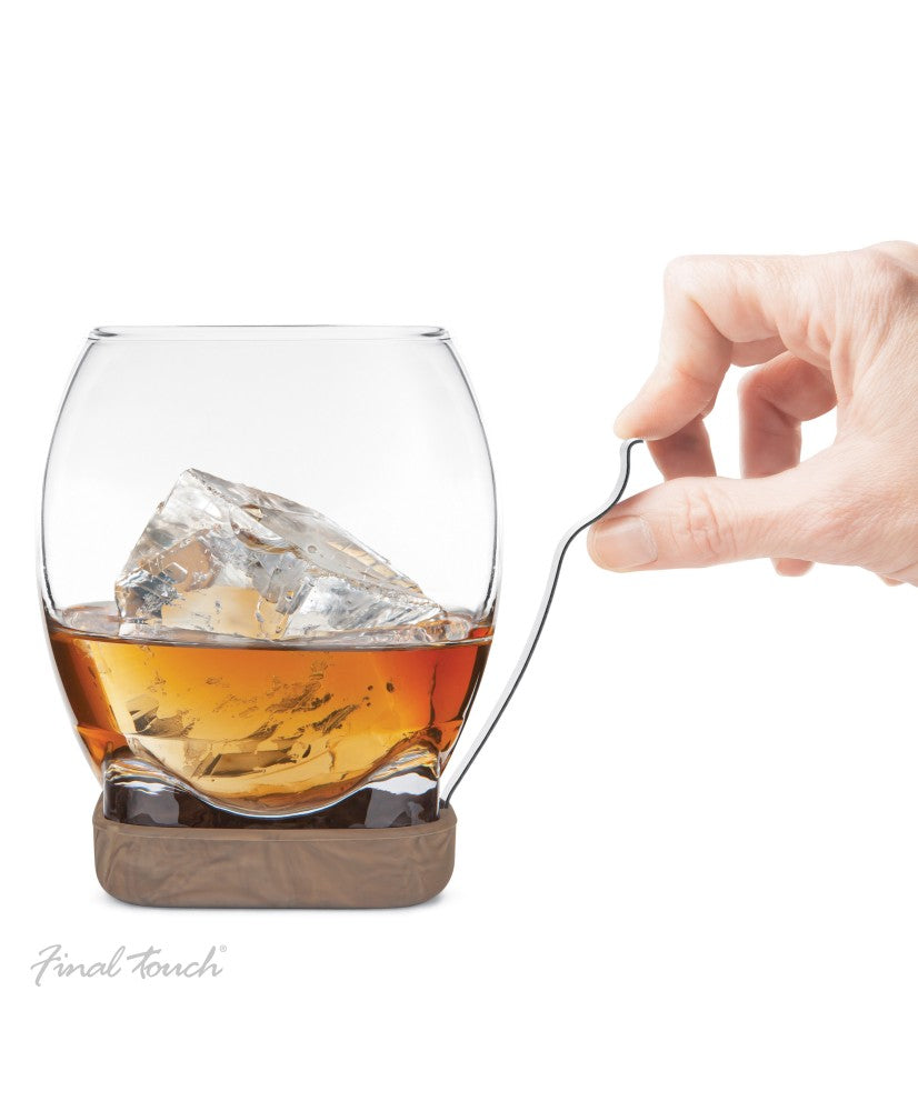 Restored Verre à Whisky avec Porte Cigare