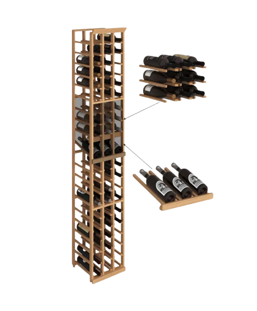 Elite Kit Rack - Colonne Triple Bouteille Standard Modulable En Acajou