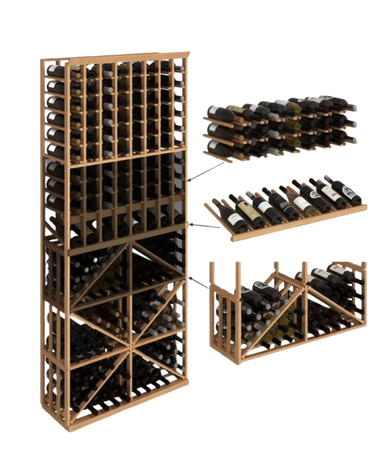 Elite Kit Rack - Casier 8 Colonnes & Diamant en Acajou