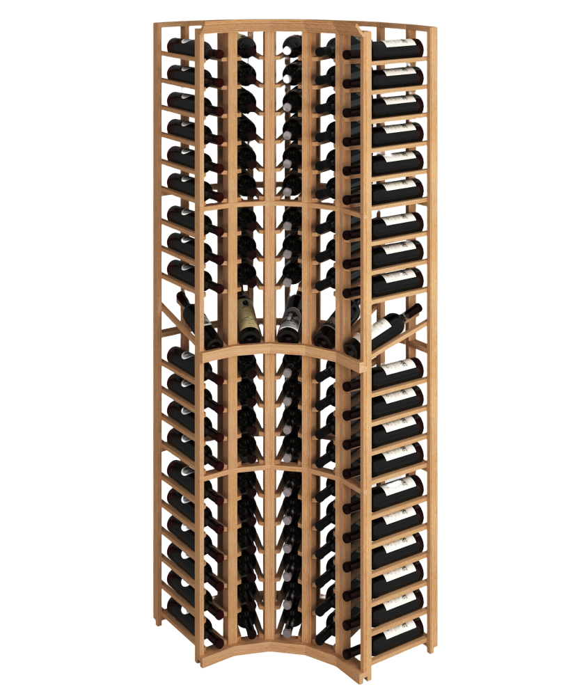 Elite Kit Rack - 5 Colonnes Courbées de Coin en Acajou