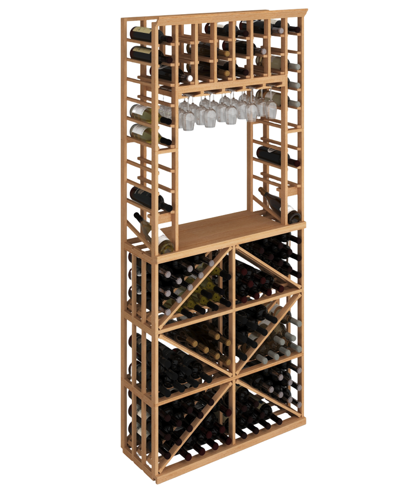 Elite Kit Rack - Présentoir de Dégustation Diamant 8 Colonnes en Acajou