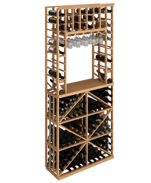 Elite Kit Rack | 8-column diamond mahogany tasting display