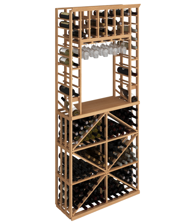 Elite Kit Rack | 8-column diamond mahogany tasting display