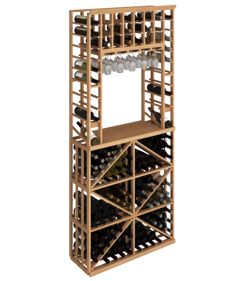 Elite Kit Rack - Présentoir de Dégustation Diamant 8 Colonnes en Acajou