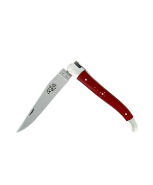 Laguiole Folding Knife in Red Compressed Fabric