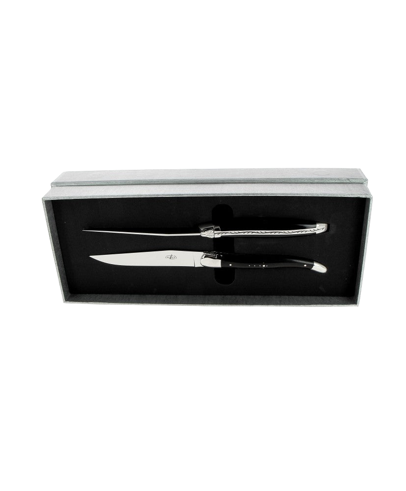 Ens. de 2 Couteau de Table Laguiole - Ébène