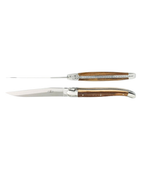 Set of 2 Laguiole Table Knives - Pistachio Wood