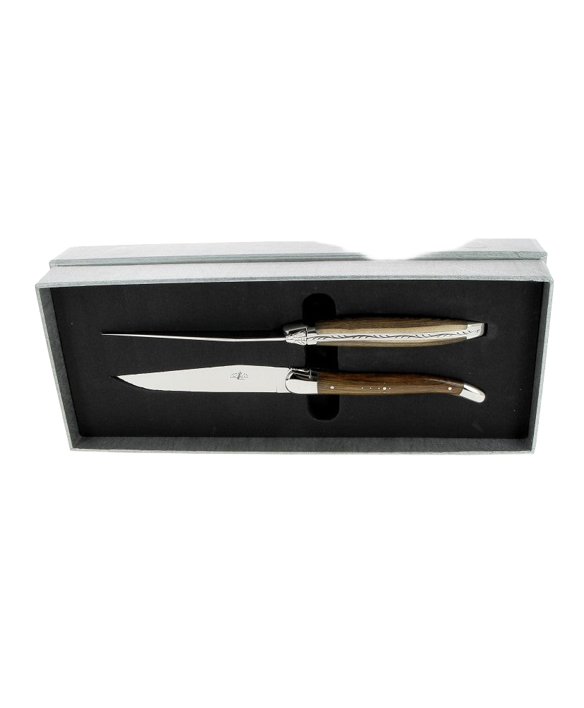 Ens. de 2 Couteau de Table Laguiole - Pistachier