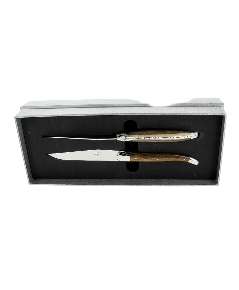 Ens. de 2 Couteau de Table Laguiole - Pistachier