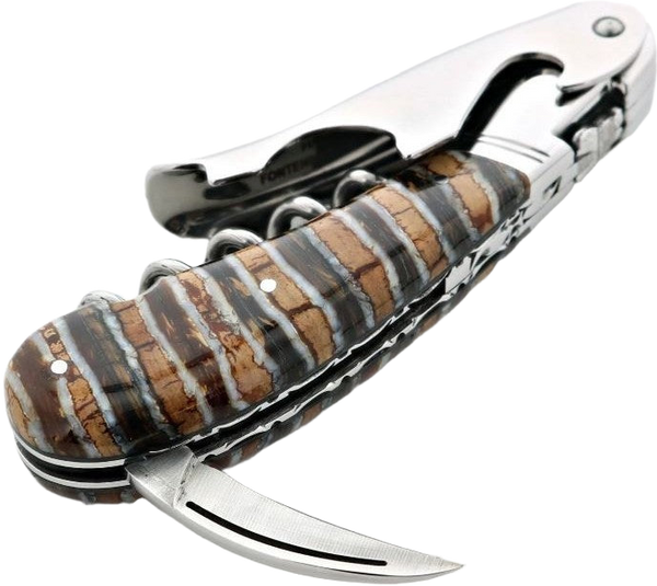 Laguiole Magnum Fontenille Pataud Sommelier | Brown Fossilized Mammoth Molar - CS