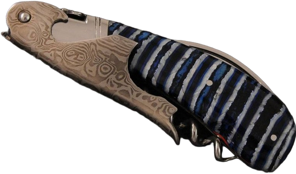Laguiole Magnum Fontenille Pataud Sommelier | Blue Fossil Mammoth Molar - CS
