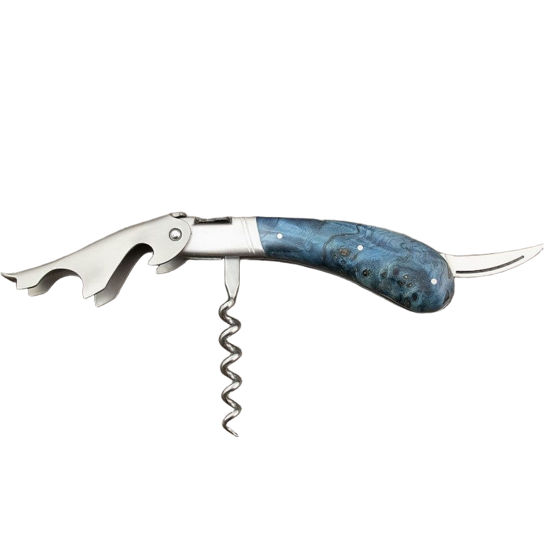 Sommelier Laguiole Magnum | Peuplier Teintée Bleu - CS