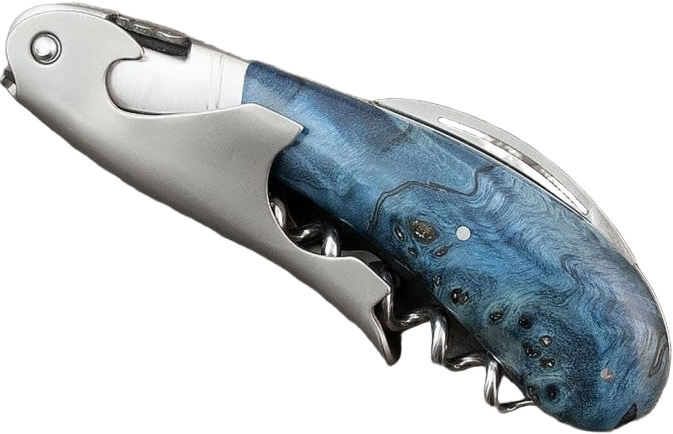 Sommelier Laguiole Magnum | Peuplier Teintée Bleu - CS
