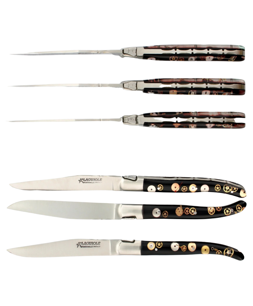 Ens. de 6 Couteau de Table Laguiole - Mécanismes de Montre