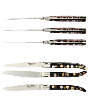 Set of 6 Laguiole Table Knives - Watch Mechanisms