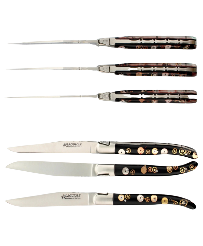 Ens. de 6 Couteau de Table Laguiole - Mécanismes de Montre