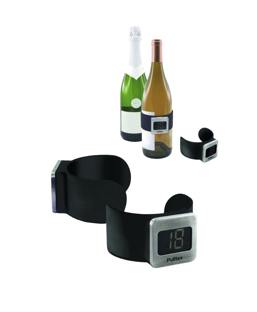Thermomètre Pour Vin en PVC Noir