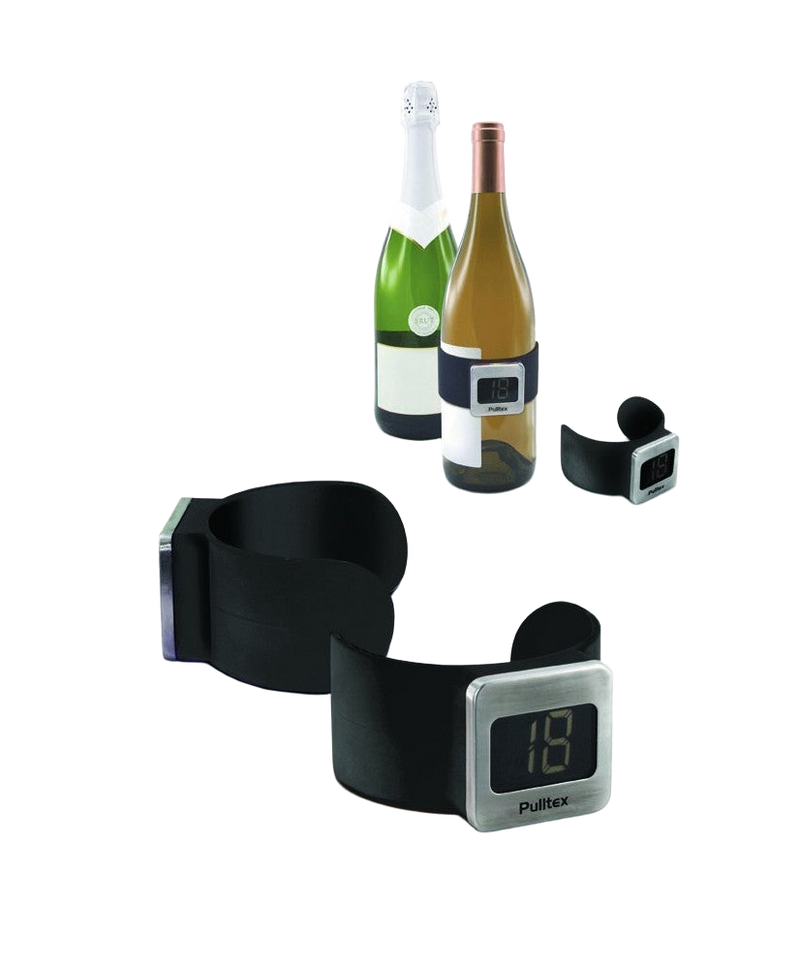 Thermomètre Pour Vin en PVC Noir