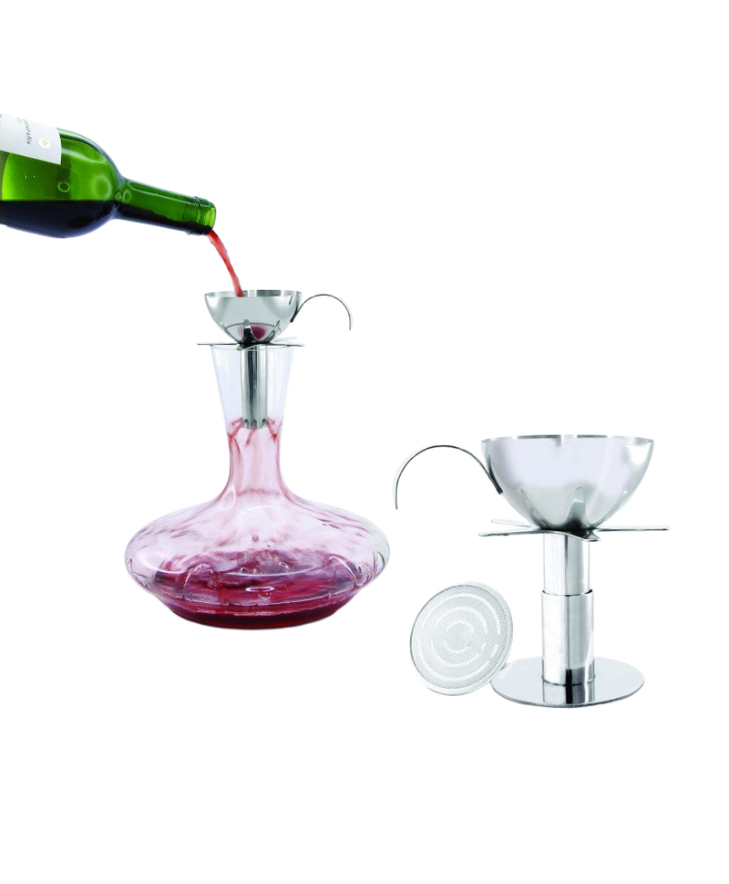 Aérateur à vin & socle Inox
