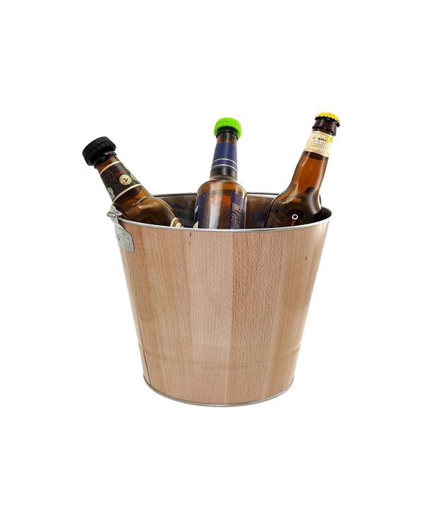 Iron Ice Bucket - Wood Effect