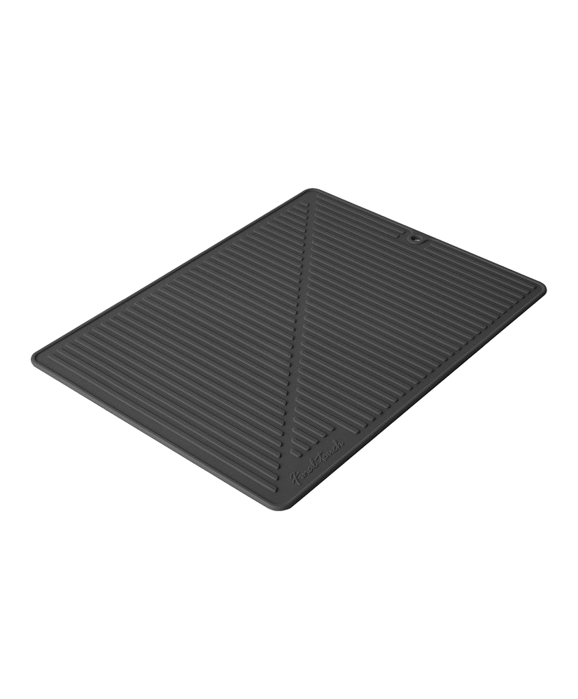 Grand Tapis de Séchage en Silicone Noir
