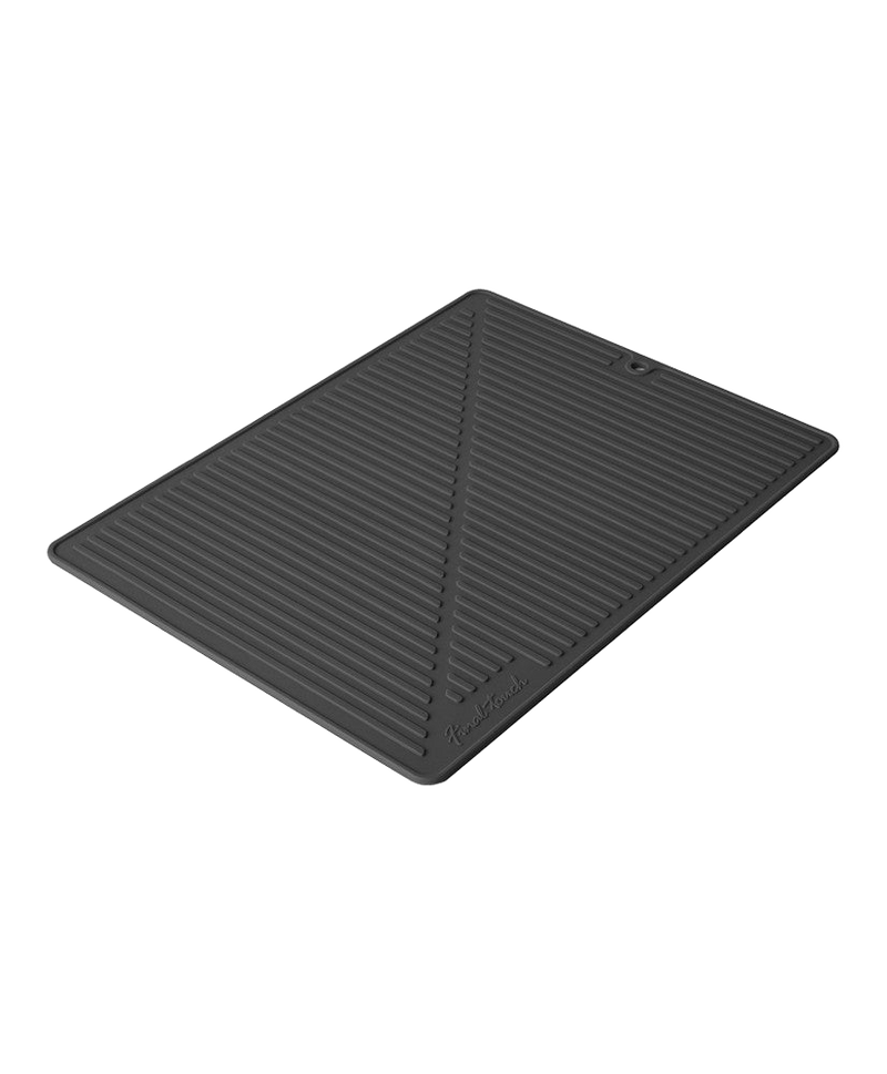 Grand Tapis de Séchage en Silicone Noir
