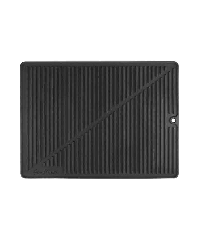 Grand Tapis de Séchage en Silicone Noir