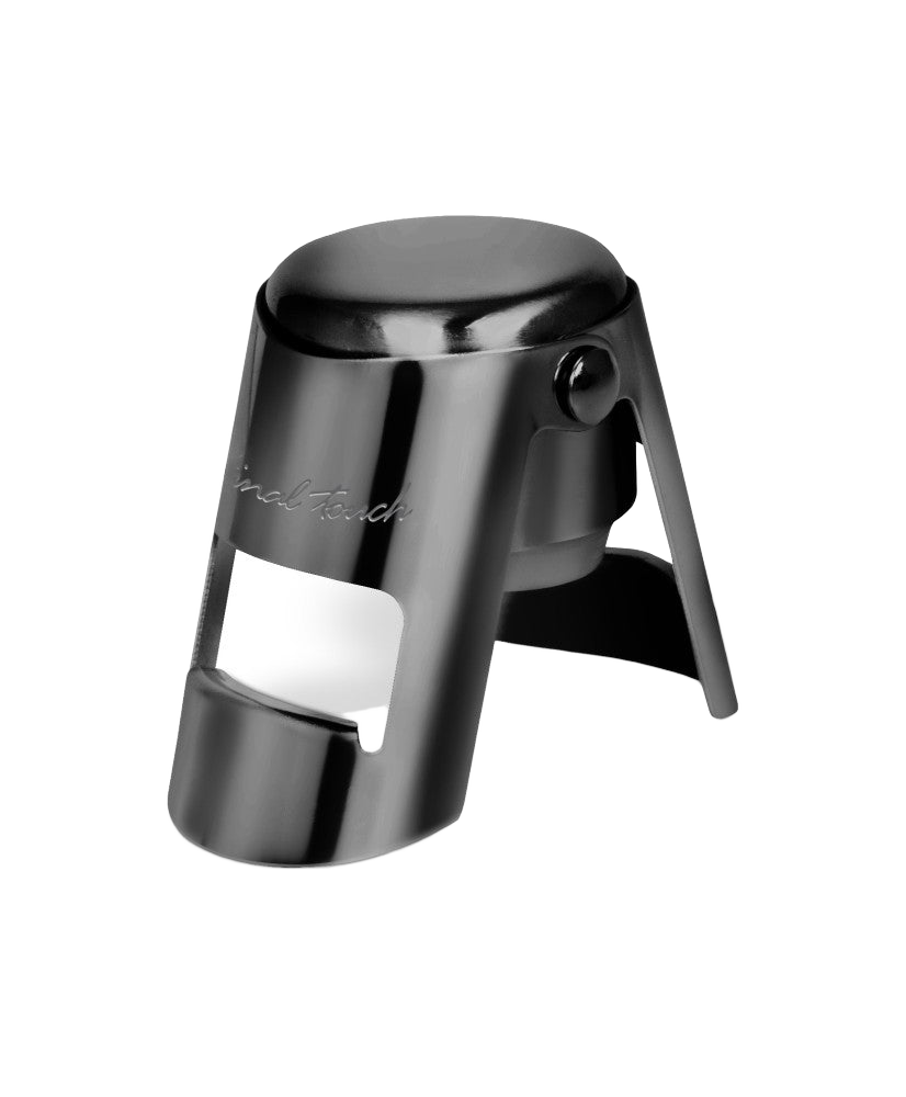 Bouchon à Champagne Chrome Noir